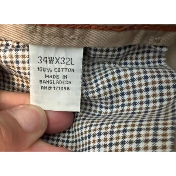 Original Weatherproof Vintage Men's Beige Stacked Pocket Cargo Pants 34 x 27 - Picture 12 of 13